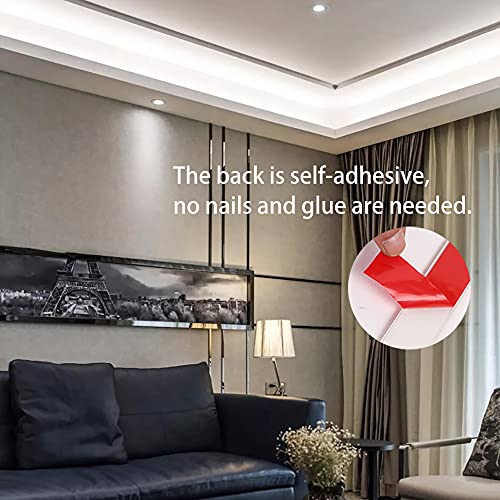 Huaesem Flexible Molding Trim Self Adhesive, Metallic Wall Molding Trim, Decorative Trim For Wall/Mirror/Furniture/Door/Wardrobe/Home Decor, 0.7 Inch X 10 Feet, Silver #TOP4