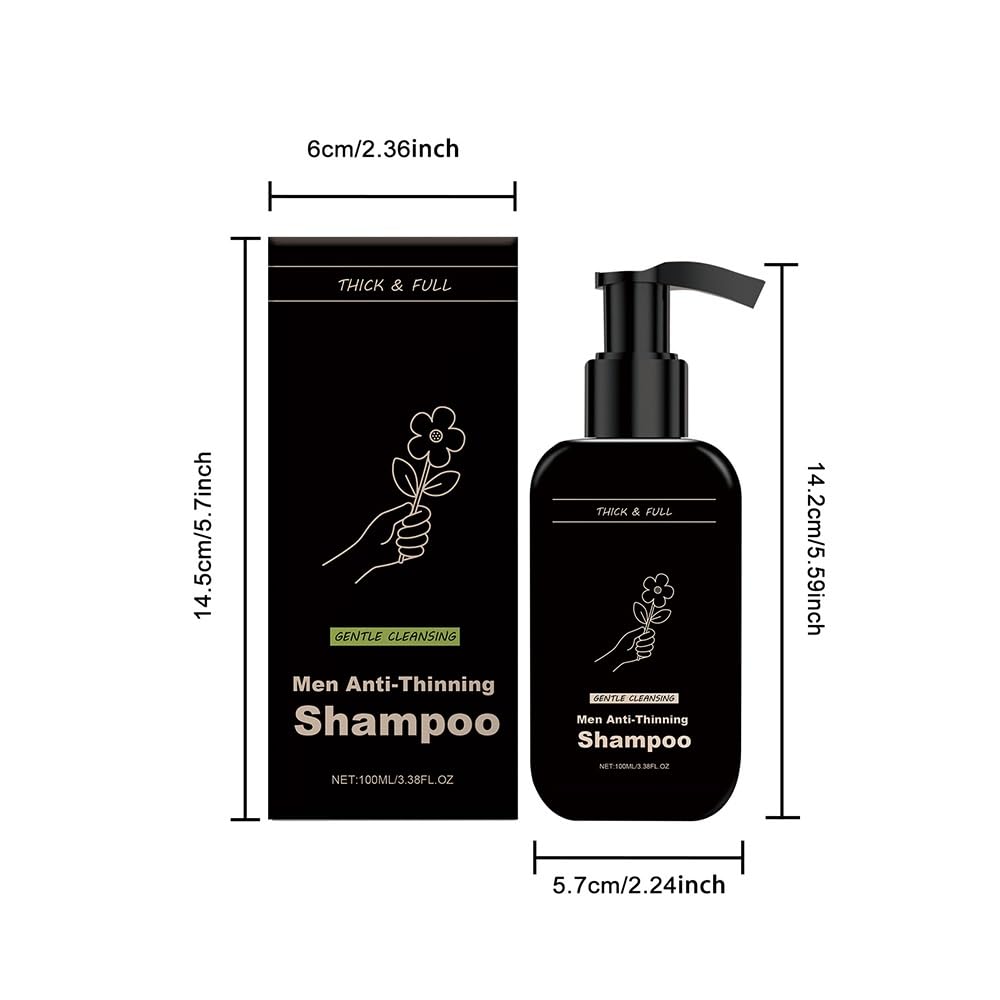 Shampoo volumizzante for uomo alla biotina e rosmarino, detergente nutriente delicato for il cuoio capelluto, for capelli completamente rinfrescati