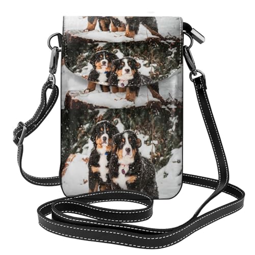 Petits sacs bandoulière Bouvier Bernois drôle et portefeuille téléphone femme