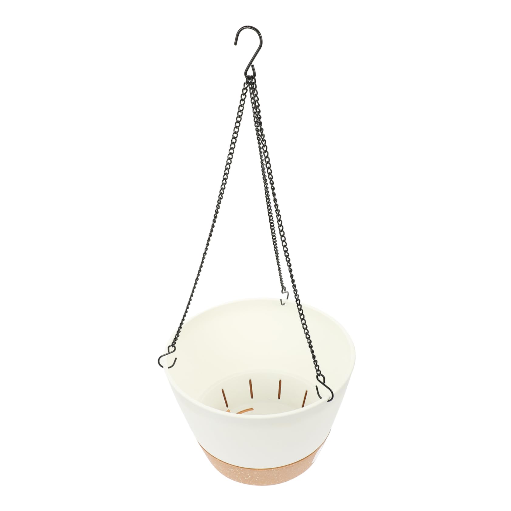 balacoo Hanging Chains Flower Pot Plastic Spathiphyllum Pot Plant Holder Space-Saving Decorative Garden Accessory