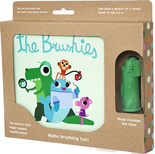 The Brushies - Baby and Toddler Toothbrush and Storybook - Chomps The Dino!