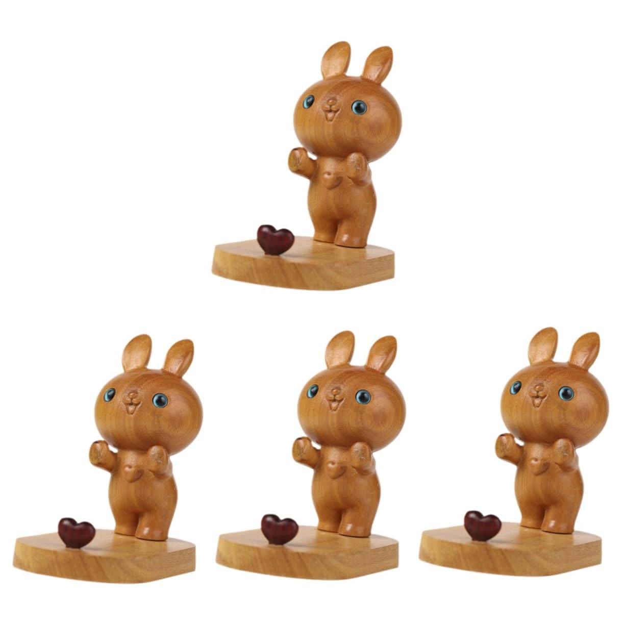 HEMOTON 4pièces Support De Téléphone Forme De Lapin Décoratif Et Adorable Support Mobile pour Bureau Accessoire Pratique pour Smartphone avec Base Stable