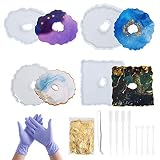 Material Duradero: Use el molde de resina hecho de silicona, suave, liso y resistente al desgarro, le permite sacar fácilmente el producto curado, fácil de limpiar para el próximo uso.