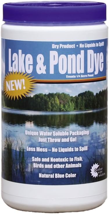 Outdoor Water Solutions Pond Dye Packs – Pond & Lake Water Blue Colorant Treatment, Blocks Sunlight & Improves Natural Beauty, Easy & Mess-Free Packets, Safe for Fish & Livestock, 12 Soluble Packets