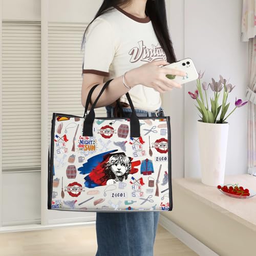 WZMPA Theater Musical Makeup Case Musical Quote Gift One More Day Before The Storm Zipper Pouch Bag Drama Merchandise (24601 BG) - Image 3