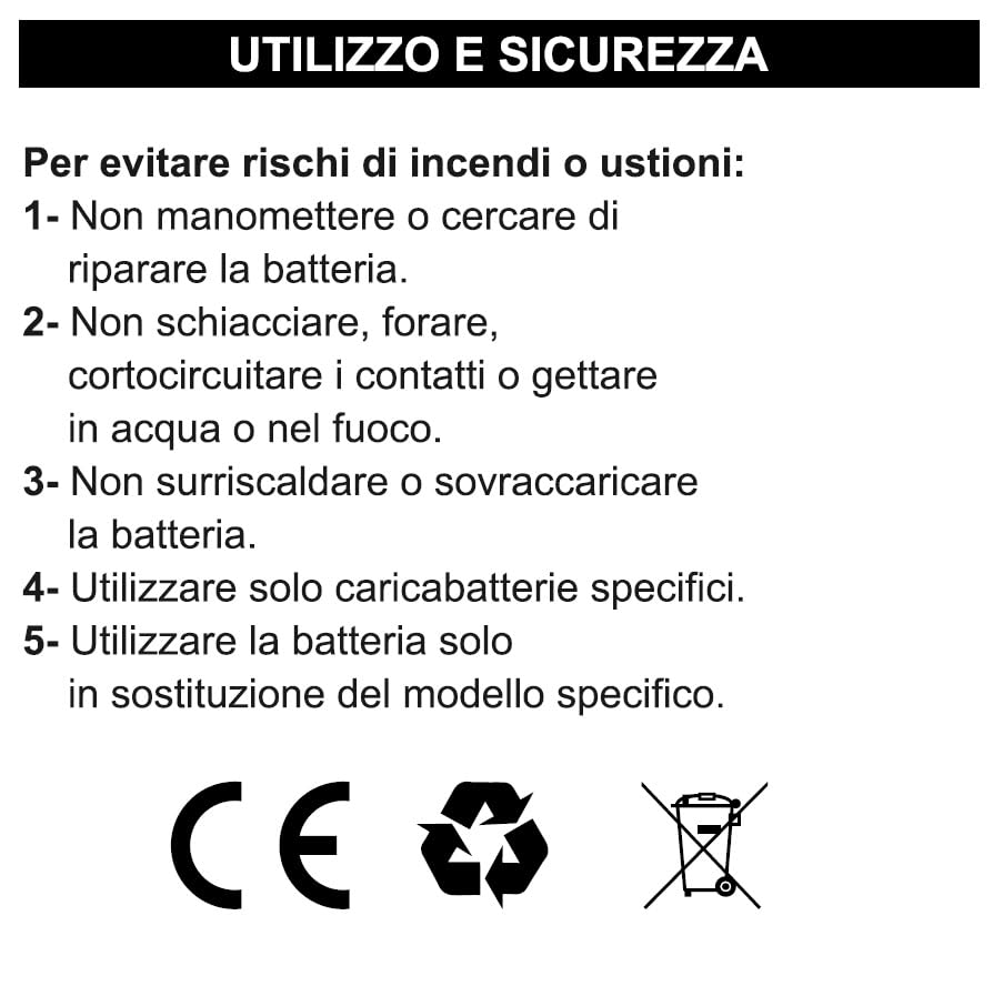 Batteria ORIGINALE COMPATIBILE CON SAIET LINK 4 Li-ion 3,7V 1400mAh 5,18Wh (SPECIFICA: UTILIZZARE SOLO SUI MODELLI INDICATI)