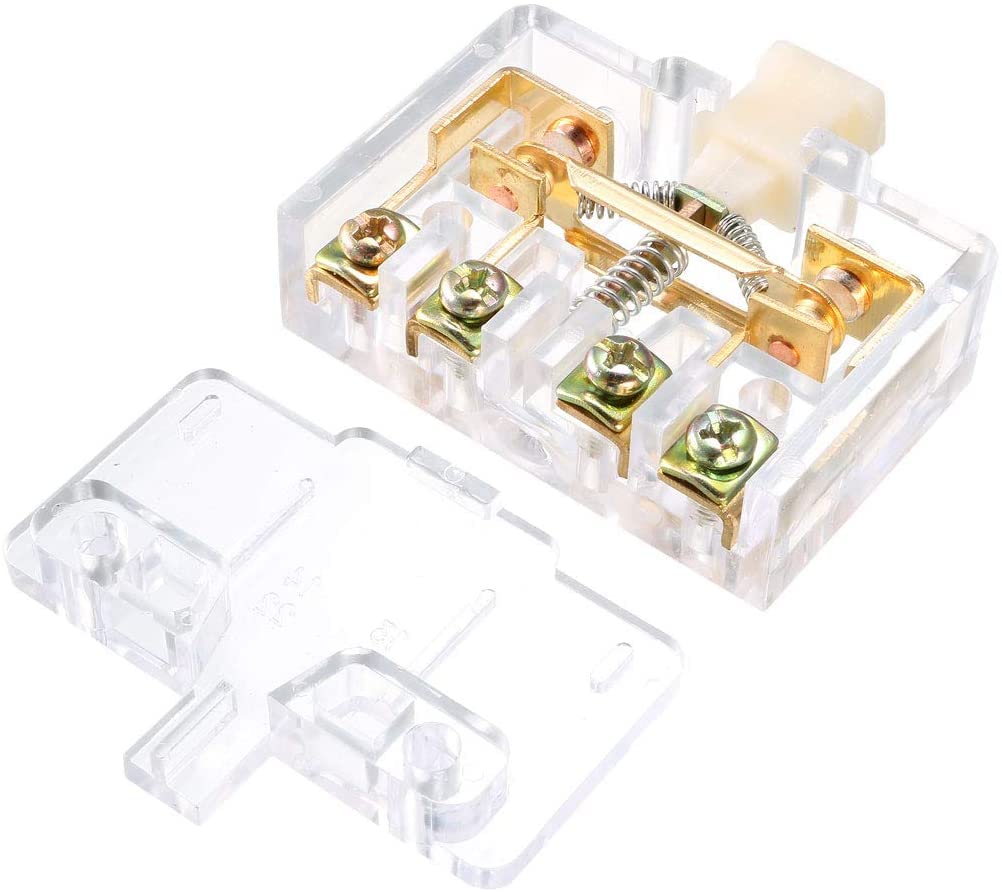 Heyiarbeit 2PCS LX22-1 20A 4 Screw Terminals Snap Button Type Micro Limit Switches