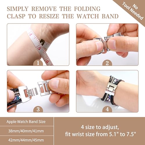 Correa Bracelete para Fitbit Versa 4/3/Sense 2 Piel Natural miniatura 4