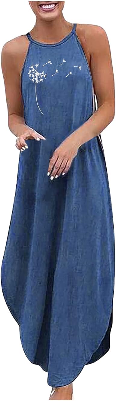 denim maxi dress amazon