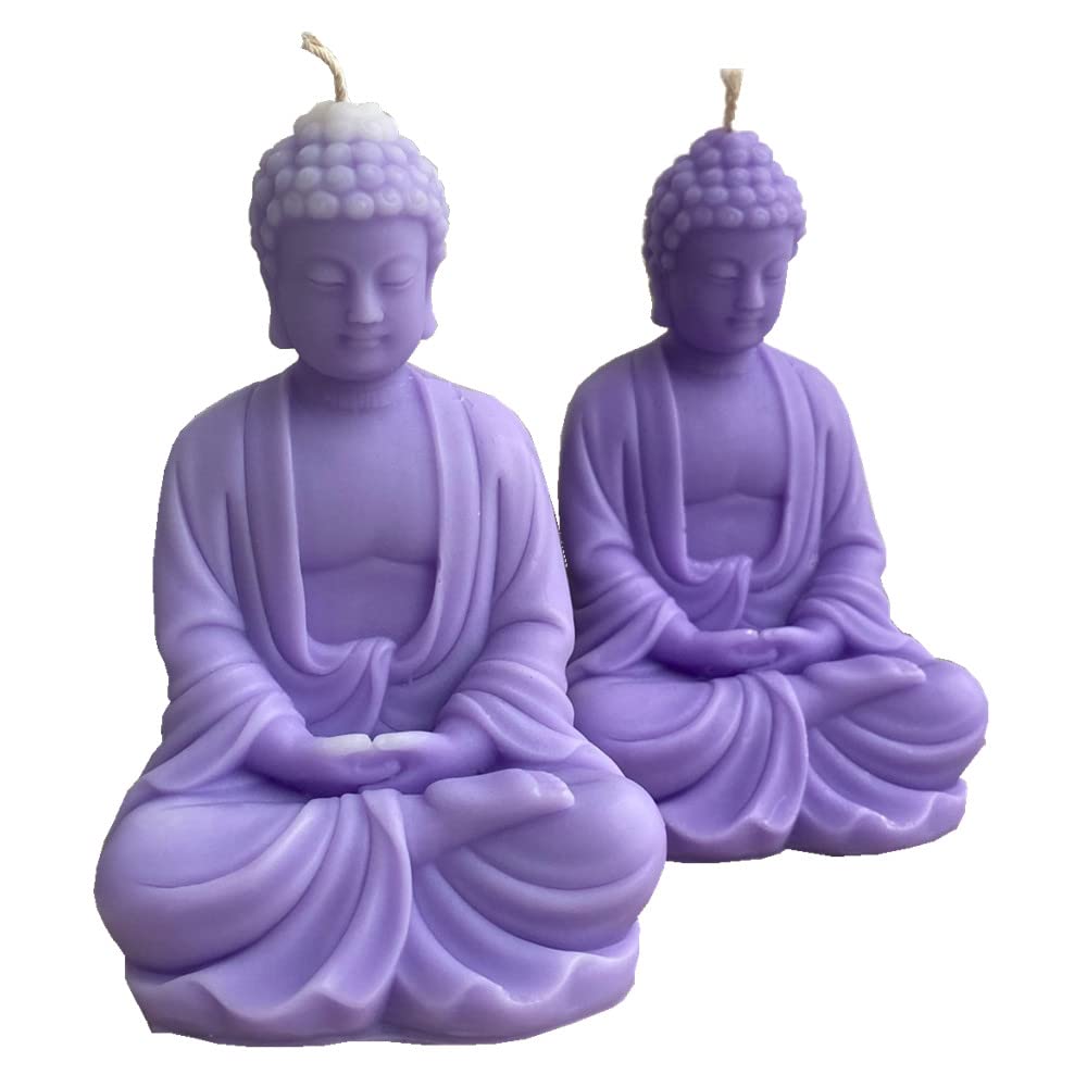 Big Size Buddha Candle Mould Silicone Mold for Handcraft Candle Making Decorated Resin Craft Molds Gypsum Cement Statue Silicone Moulds