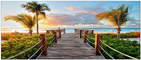 Homemania Bridge Picture – Nature and Landscapes – for Living Room, Bedroom, Multi-Colour, Polyester, Wood, 70 x 3 x 100 cm – HM20KNV70x100-106