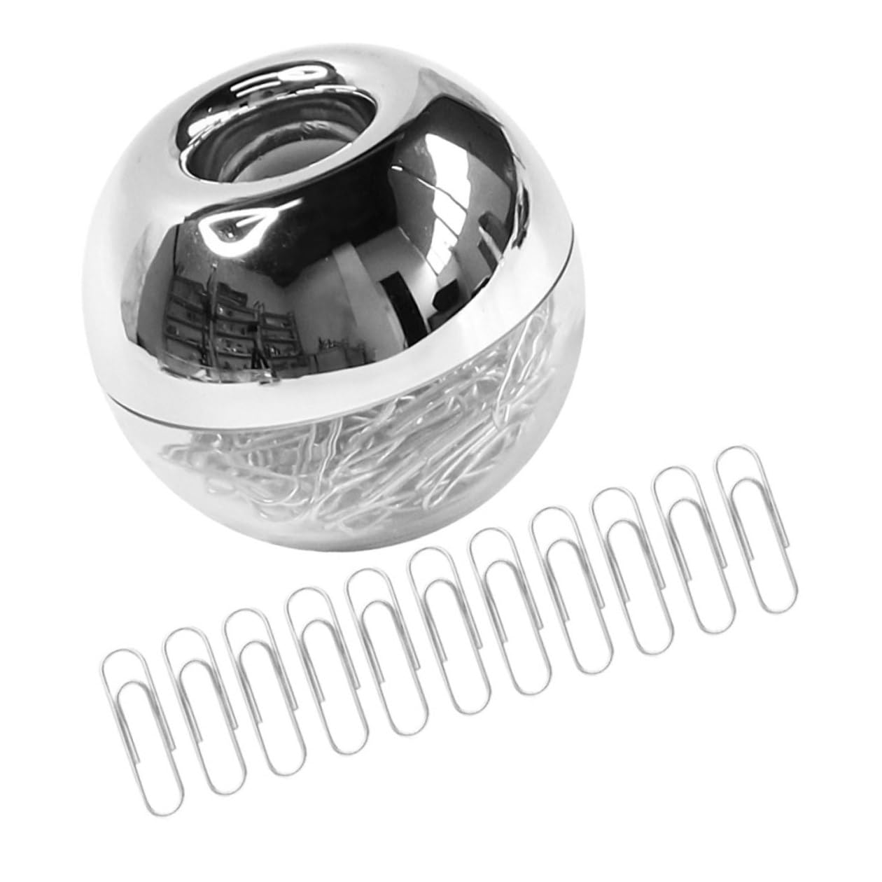 BESTonZON Clips Metálicos para Papel con Caja Magnética Plateada 200 Unidades 2 Estuches Clips Antideslizantes Pequeños para Oficina Escritorio y Organización de Documentos