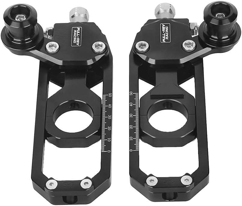 Motorcycle Rear Chain Adjusters Tensioners with Lifting Spool CNC Aluminum Alloy Board Chain Adjustment Adjuster Fit for Yamaha YZF-R1 2006 (Blue)