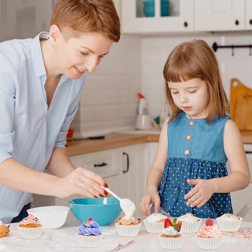 Forros para magdalenas a prueba de grasa tazas de papel para cupcakes LotFancy sin molde 200u 8