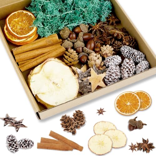 54 Stück Adventskranz Deko, Weihnachtspotpourri Einschließlich...