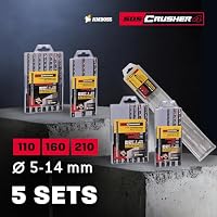 SDS Plus Hammerbohrer 4X Schneiden PGM Ø 5.0mm x 45mm - AMBOSS Werkzeuge SDS Crusher 4 - HM Betonbohrer Hartmetall Profi Bohrer 5.0 mm x 45 - Steinbohrer Stahlbeton Mauerwerk Ziegel Kalksandstein – Ansicht 6