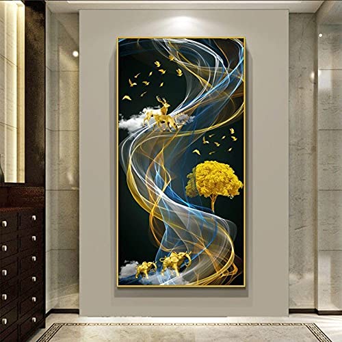 Diamant Peinture Arbre de fortune 70x140 pour sublimer votre décoration de salon