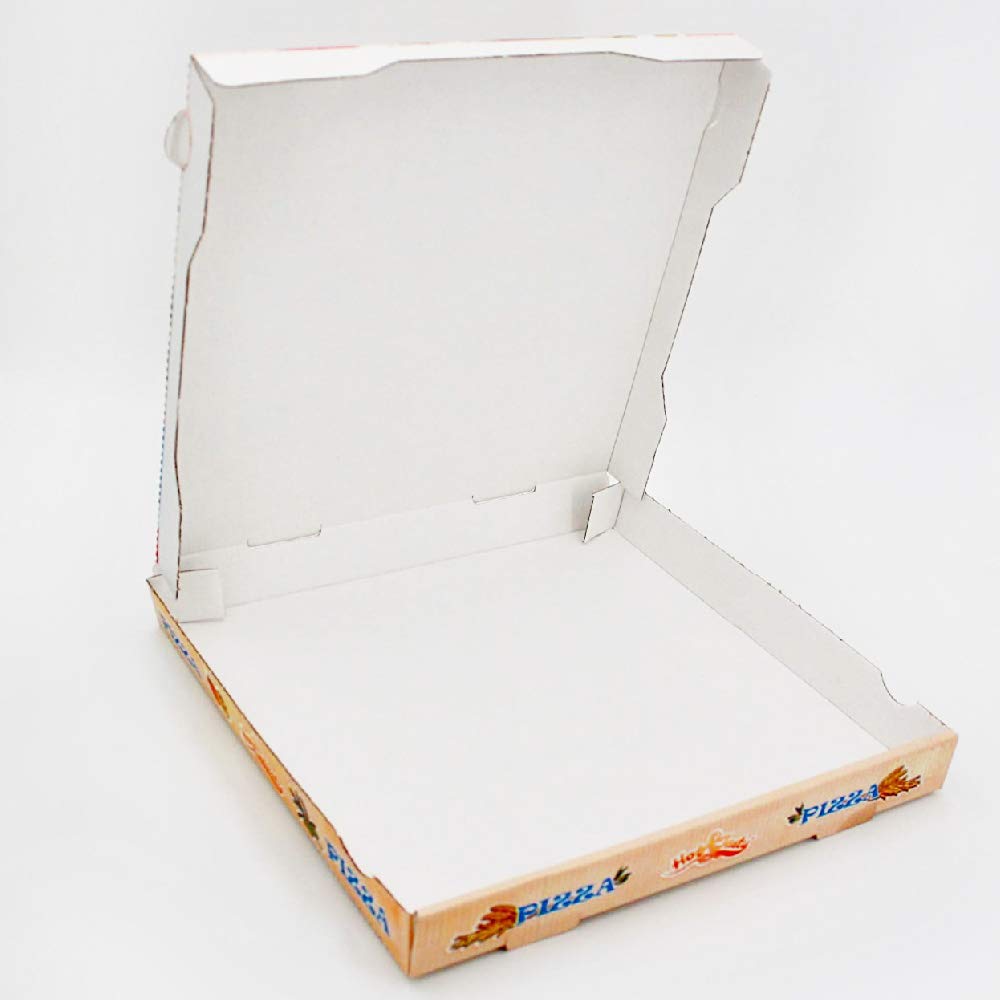 100 uds - Caja para pizza diseño Ischia - tamaño 36x36x4 cm - Anónimas - Cartón microcanal de reciclable y compostable