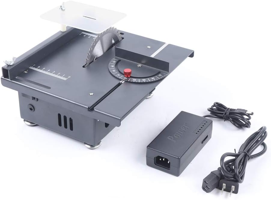 Mini Table Saw Portable Table Saw 7200RPM Multifunctional Mini Table Saw 1.57in Cutting Depth, 0-90 Angle Adjustment Cutter Power Saws for Crafts DIY Handmade Wooden Model Craft