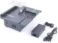 Vista 9 de Sierra superior de banco, mini sierra de mesa de 100 W, banco de carpintería de hoja circular, máquina de herramientas de corte de manualidades