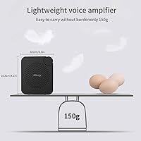 Vista 7 de Amplificador de Voz Portátil con Auriculares de Micrófono con Cable, Altavoz de Sistema PA Recargable, Micrófono Personal, Amplificador de Voz