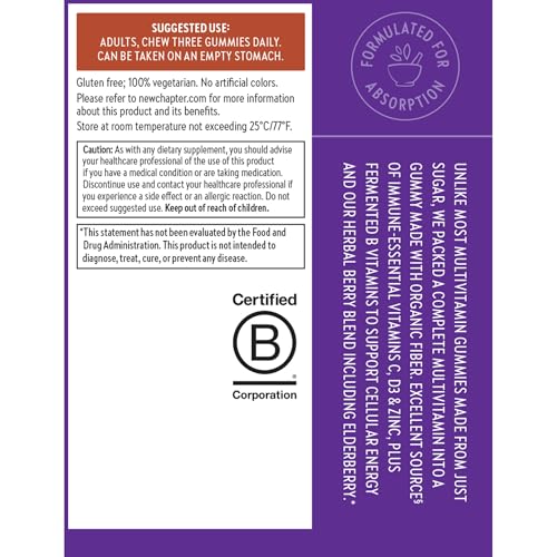 New Chapter Men's Multivitamin Gummies, Berry-Citrus, 75 Count - image 8