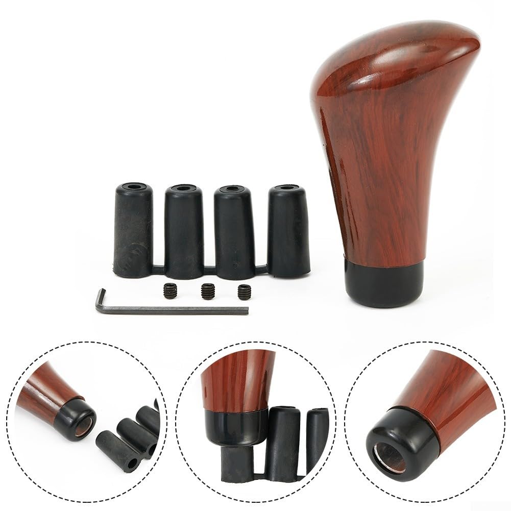 Set di pomello del cambio per auto con venature del legno di noce, per cambio manuale, per interni del veicolo M8 M10