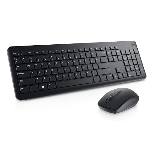 Combo Teclado e Mouse Dell KM3322W Sem Fio, Layout ABNT2 Português (Brasil), Receptor USB 2,4 GHz, Mouse Óptico 1.000 DPI com 3 Botões, Teclas Multimídia, Compatível com PC e Mac, Preto