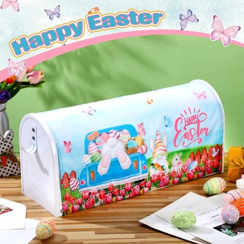 Dispowreath 4 Pcs Mailbox Covers Magnetic Standard Size 18 x 21 Inch Halloween Fall Thanksgiving Christmas Winter Magnetic Mailbox Covers Wraps for Garden Yard Outdoor Decor(Lightness Style) - Thumbnail 6