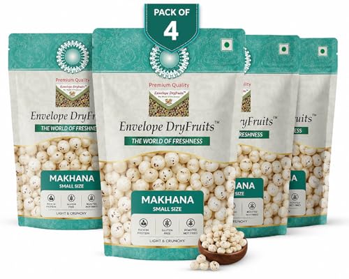 Image of 1 Kg Makhana | Pack Of 4 X 250g | Unpolished Hand-Picked Phool Makhana | Best For Fasting Vrat | Prasadam | Pesticide Free | Reuseable Zip Lock Pouch | Makhane | Foxnuts | Grocery | Staples | Snacks | Superfood