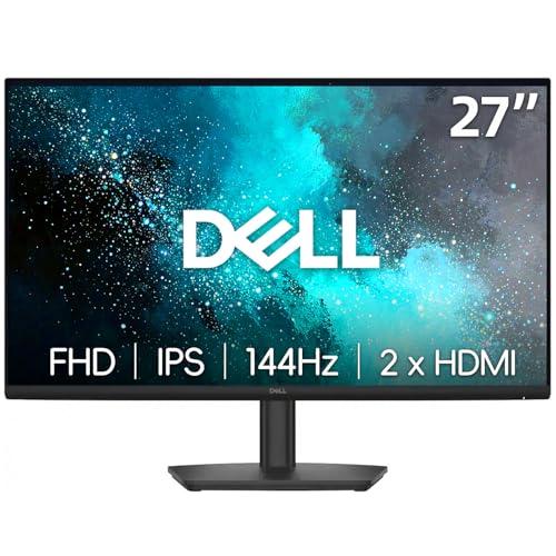 Dell 27 inch Monitor, LED FHD - 144Hz Refresh Rate 1000:1 Contrast Ratio, 1ms MPRT, AMD FreeSync - VESA, Anti-Glare, TÜV Rheinland Eye Comfort, Height/Swivel/Tilt, 2 x HDMI, Black - image 1