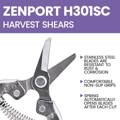 Tijeras de Cosecha Curvas Zenport H301SC, Acero Inox, Rojo miniatura 4