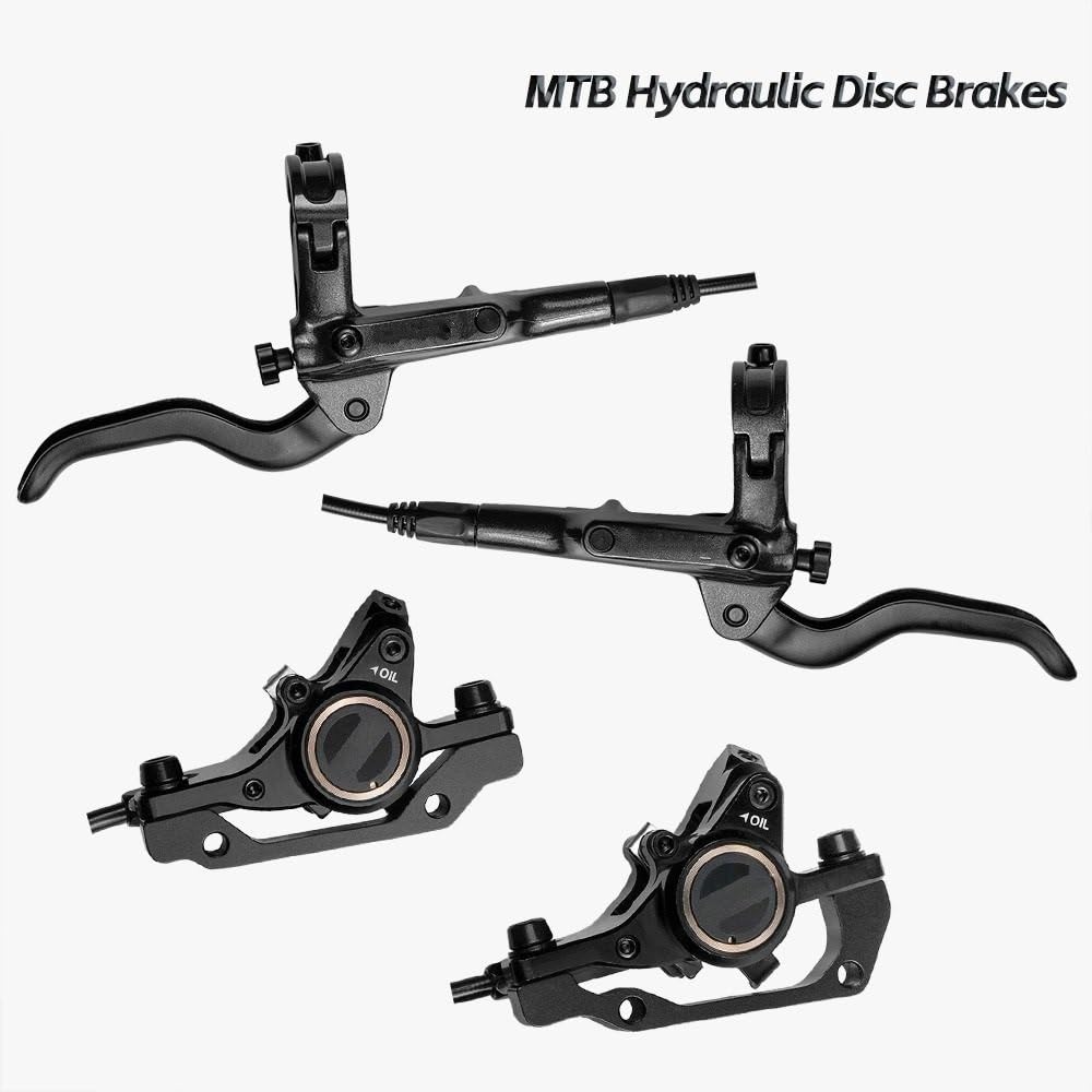 Freno de Tambor para Bicicleta Freno de Disco hidráulico para Bicicleta de montaña, hidráulico de Doble Flujo para Freno hidráulico MTB XC Tambor Trasero para Bicicleta