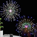 Filo deformabile: puoi fare il fai da te con queste luci per fuochi d'artificio all'aperto per l'esterno. Può essere facilmente piegato e dargli qualsiasi forma, come un bouquet fuochi d'artificio, come fiori, alberi, fuochi d'artificio, ecc.