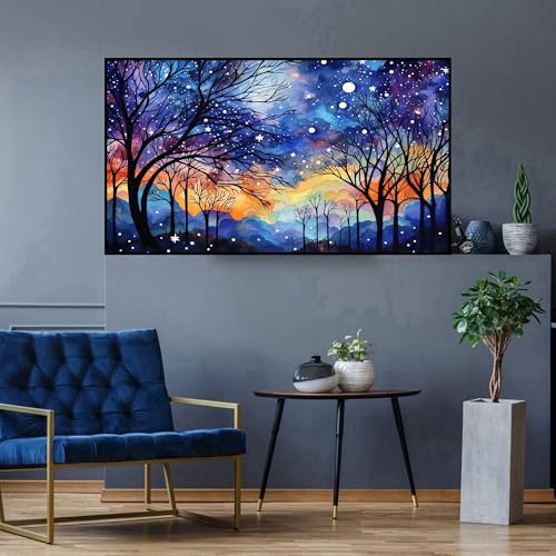 Zythron Large Diamond Art, Diamond Art Kits for Adults Beginner, Landscape Large Diamond Painting 5D DIY Full Round Gem Crystal Art Paint by Diamond, Home Wall Decor 27.5 X 15.7 inch — view 3