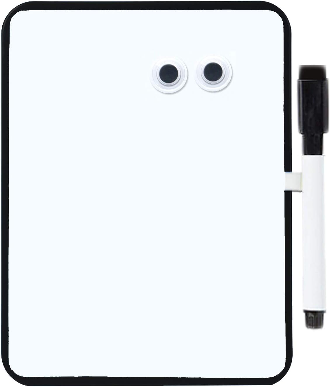 - PTY Magnetic Dry Erase Board 6" x 8" with Magnetic Marker and 2 Magnets - Mini Whiteboard for School Locker, Fridge, Office, Home (Black Framed)