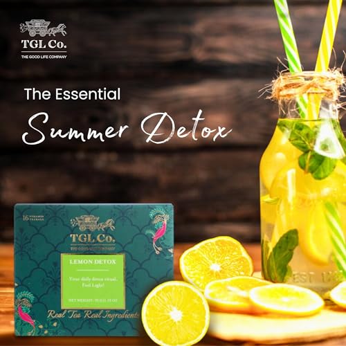 Image of TGL Co.Lemon Detox Green Tea Infusion Bags, 16 Tea Bags|Rich in Anti Oxidant | Refreshing | No Artificial flavor | Improve Digestion