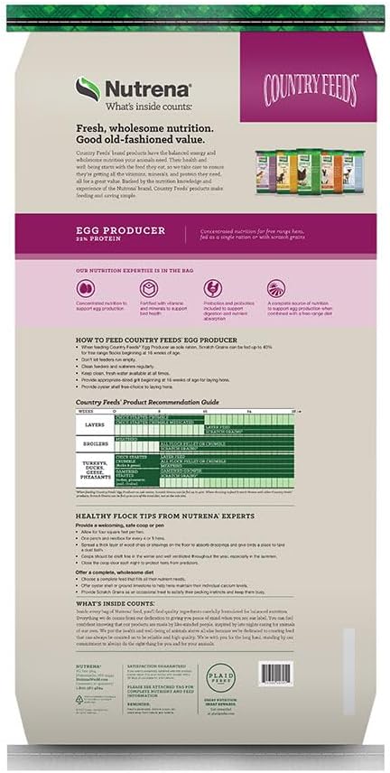 Nutrena Country Feeds Egg Producer Pellet 50 Pounds