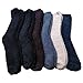 6 Pairs Of excell Mens Soft Warm Fuzzy Socks, Solid Colors, #1469,Assorted,10-13