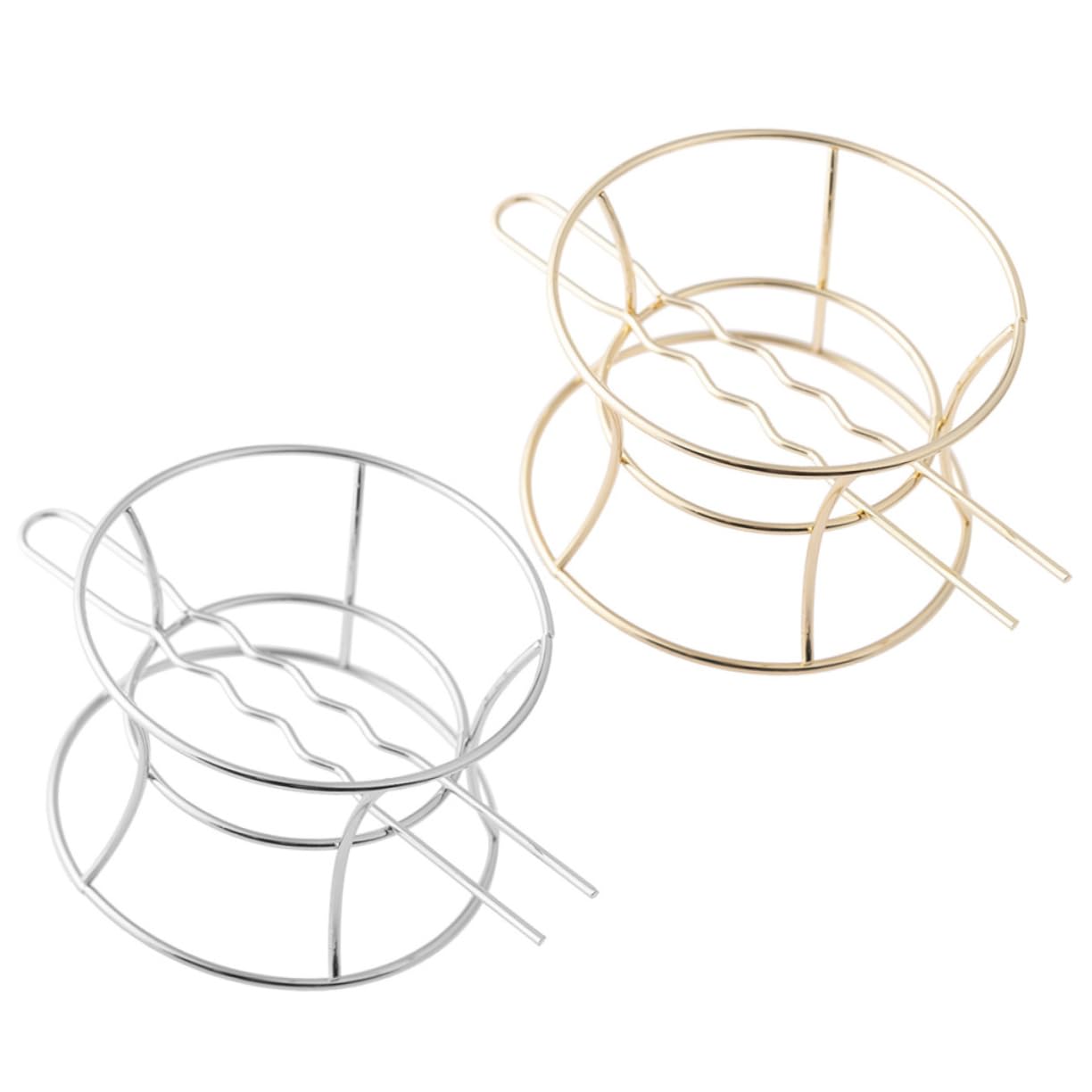 ARTSEWPLY 2Pcs Vintage Hair Clips for Women Decorative Bun Holders Material Durable Hair Accessories for DIY Hairstyles Elegant Bun Cage Design