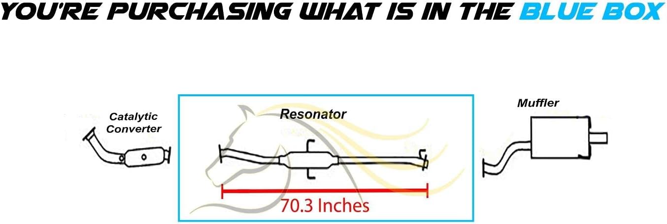 Exhaust Resonator Pipe Compatible for 2002-2004 Honda CRV 2.4L | Stainless Steel | Northeastern Exhaust | Free Gasket, Clamp, Hangers and Bolts & Nuts Included | Automotive Replacement Part