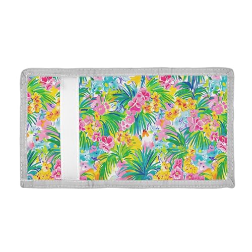 ALAZA Kids Wallets for Boys Girls Toddler Trifold Wallet Children Small Plumeria Flowers with Zipper Coin Pocket2