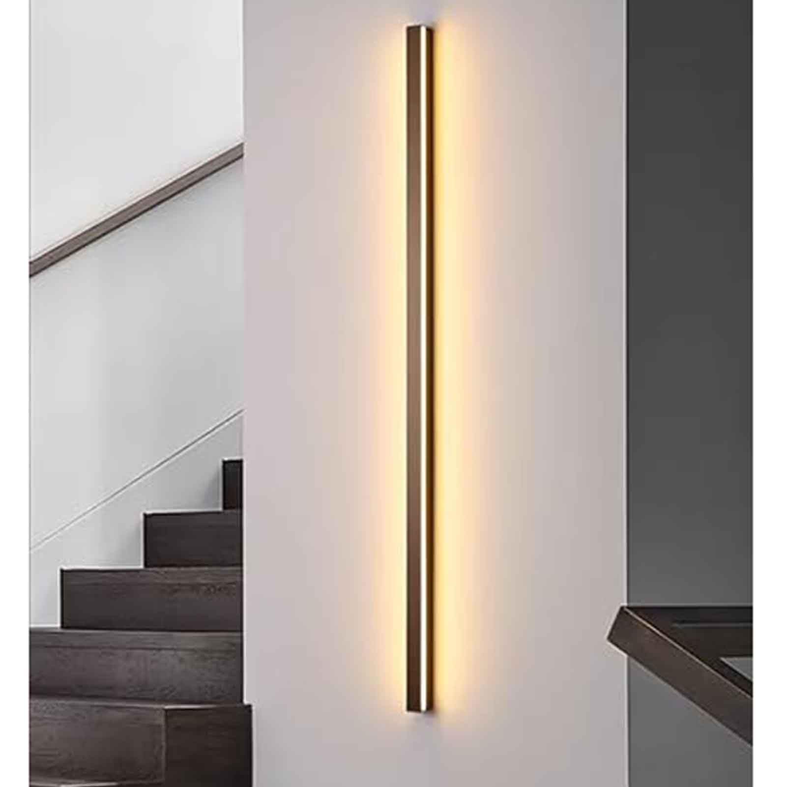 Focos Led Exterior - Aplique De Pared LED Largo, Iluminación De Pared De Tira Lineal 3000-6000K, Aplique Decorativo Resistente Al Agua IP65, Aplique De Pared Exterior De Acrílico Antioxidante(Neutral