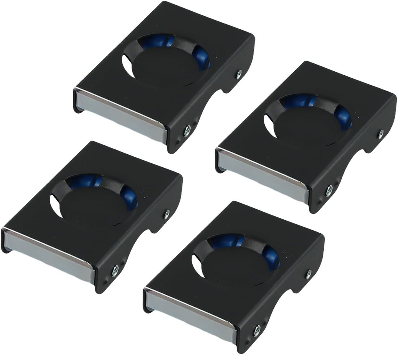 Heavy Duty Furniture Mover Set, Carbon Steel Transport Rollers With Brakes, 350kg Capacity Furniture Dolly Wheels, Rubber Wheel Sliders For Sofa Bed Cabinet Moving Tools(Black)