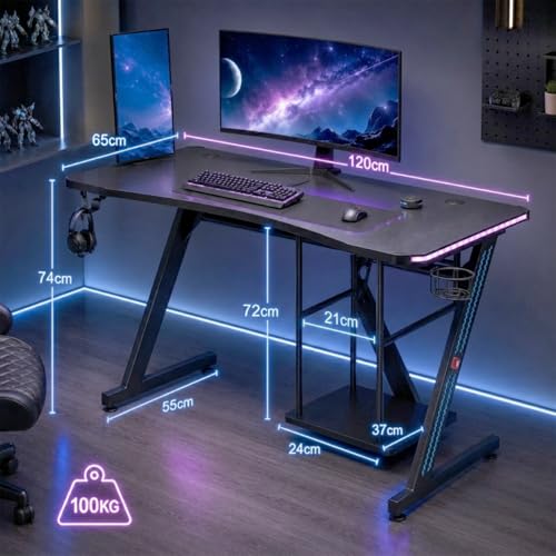 Table de Bureau Gaming LED MY SIT Idéale pour Setup Streamer - 3