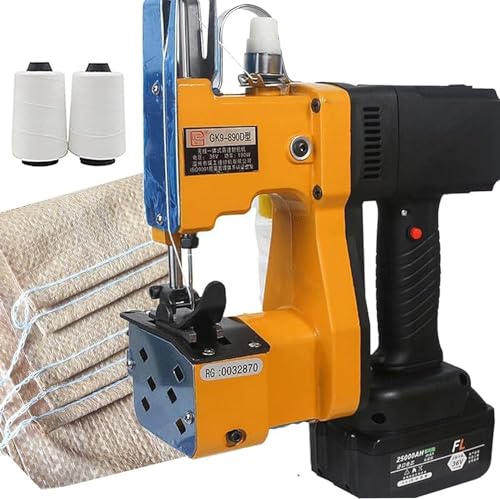Máquina de coser portátil, cierre de bolsas eléctrico profesional y cosedor inalámbrico para proyectos de costura rápidos y eficientes