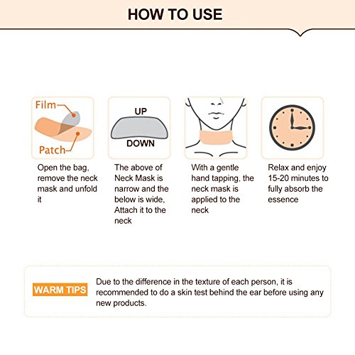15 Stück Anti Wrinkle Neck Pad, Kollagen Hals Maske Anti Falten Pad Patch Haut Whitening Straffende feuchtigkeitsspendende Maske für Einen Faltenfreieren Strafferen Hals