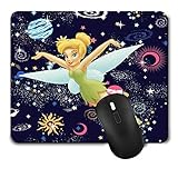 Gaming Mouse Pad Space Galaxy Blue Planet Earth Disney Tinker Bell ,Funny Cute Non-Slip Rubber Mousepad for Office Kid Gift (9.5 Inch x 8 Inch Mat)