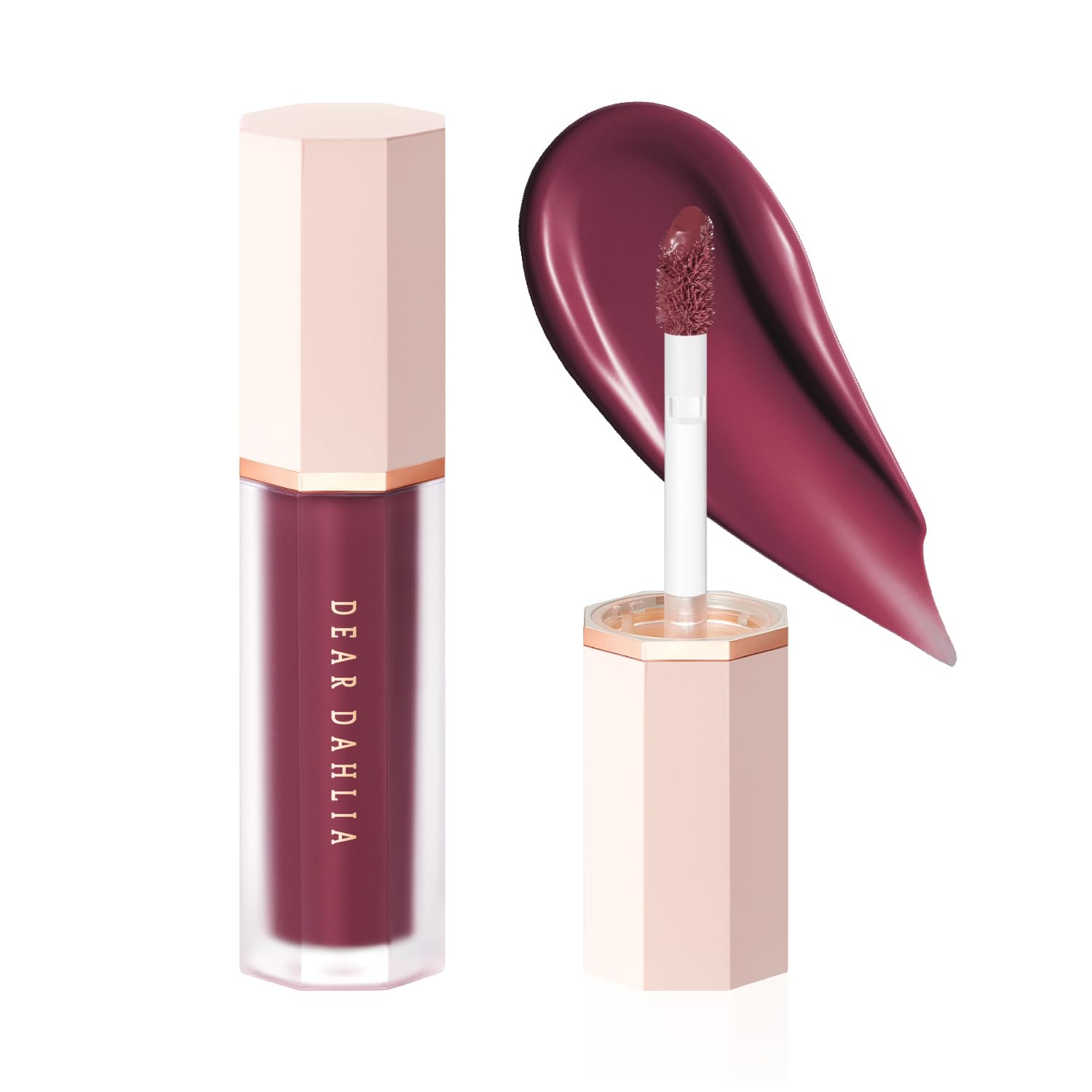 DEAR DAHLIA Petal Drop Blush (Classy) – Weightless Buildable Liquid Blush with High-Pigment, Long-lasting Dewy Finish, Natural Flush. Hydrating, Vegan, Cruelty-Free Korean Makeup for Cheeks. 0.14 oz