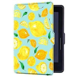 Huasiru Painting Case for Amazon Kindle Voyage Cover with Auto Sleep/Wake, Lemon